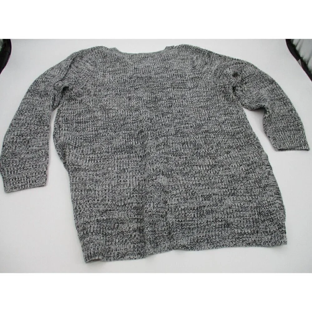 Torrid Womens Sweater 4X Grey Cold Shoulder Long Sleeves Casual Knit Preppy New